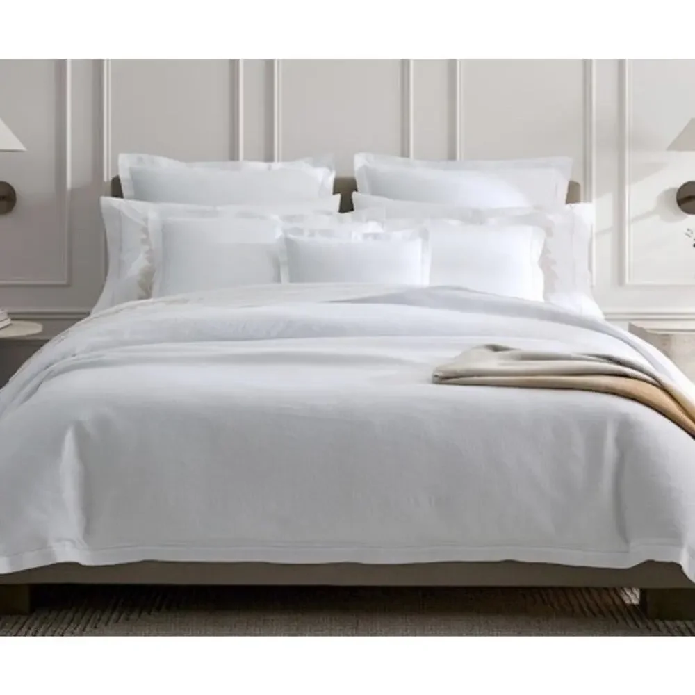Matouk 100% Linen Roman Flat Sheet White Full/queen NWT $495